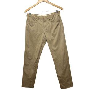 Yves Saint Laurent Mens Beige Cotton Trousers Flat Front Tailored Fit Size 46$